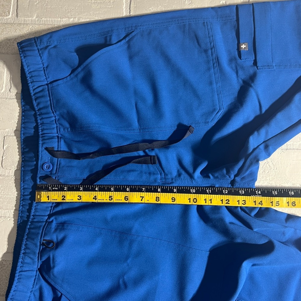 NEW Figs Cairo Cargo Scrub Pants Mens XL Blue Straight Leg Stretch Medical Nurse - Picture 3 of 14